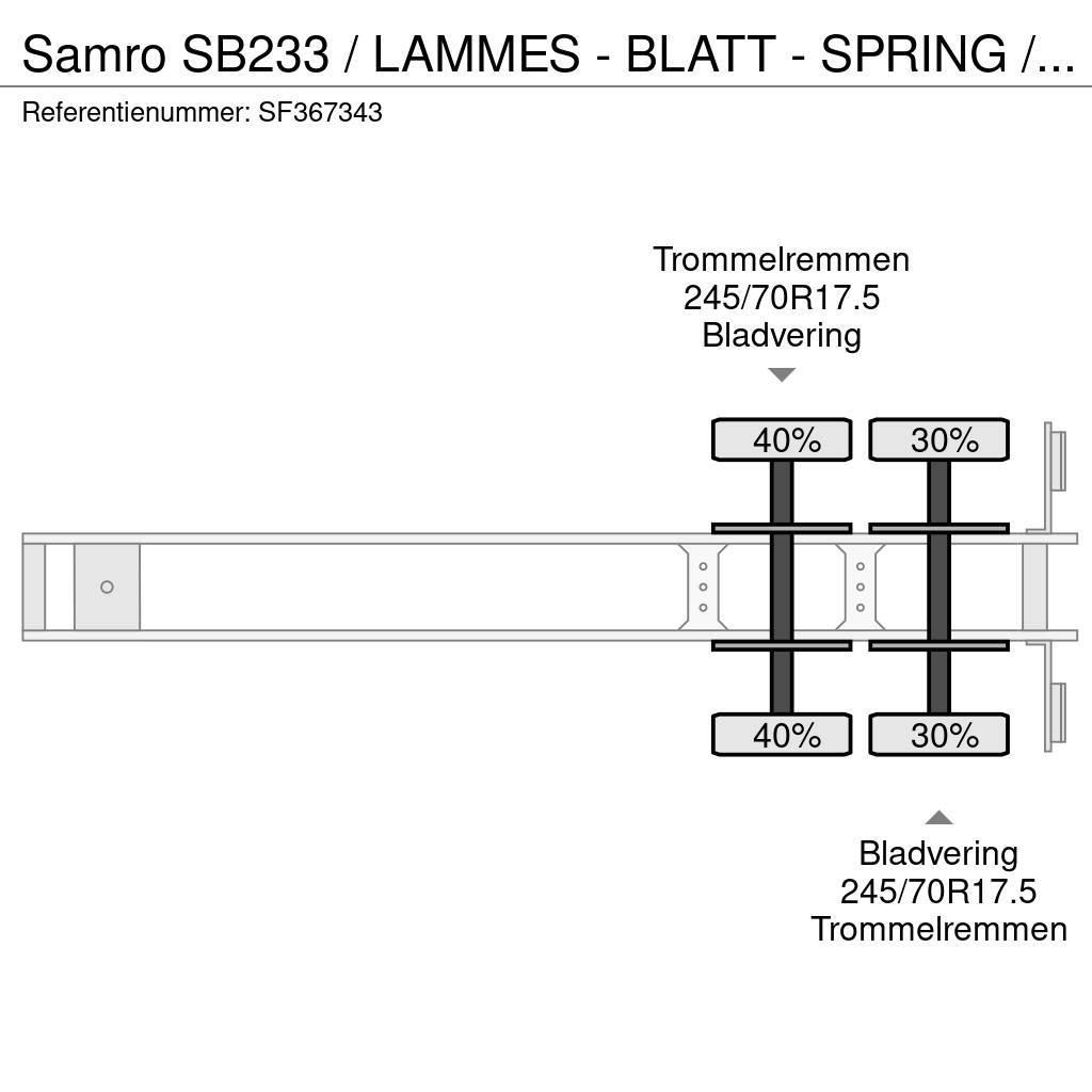 Samro SB233 / LAMMES - BLATT - SPRING / 8 WIELEN Nizko noseče polprikolice