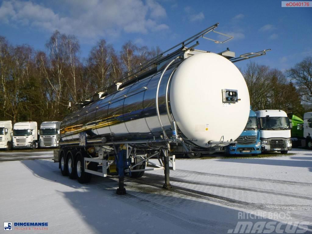 Feldbinder Chemical tank inox L4BH 30 m3 / 1 comp + pump Polprikolice cisterne