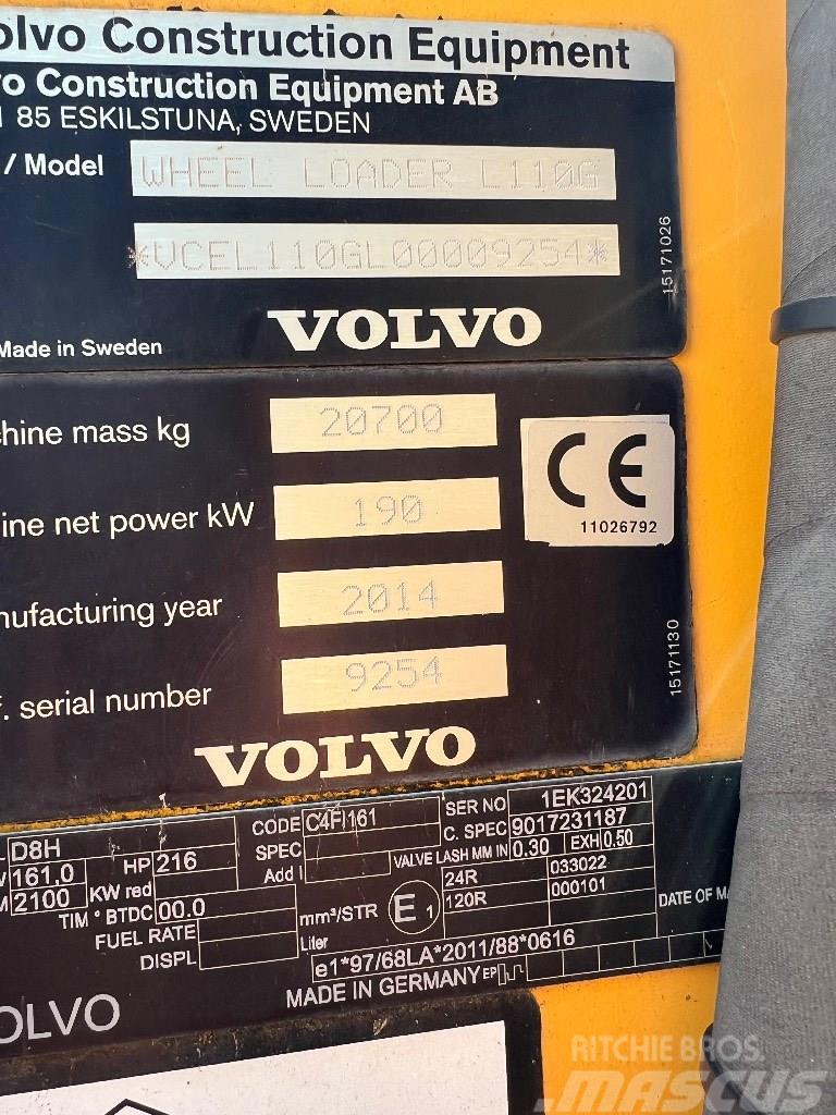 Volvo L 110 G Kolesni nakladalci