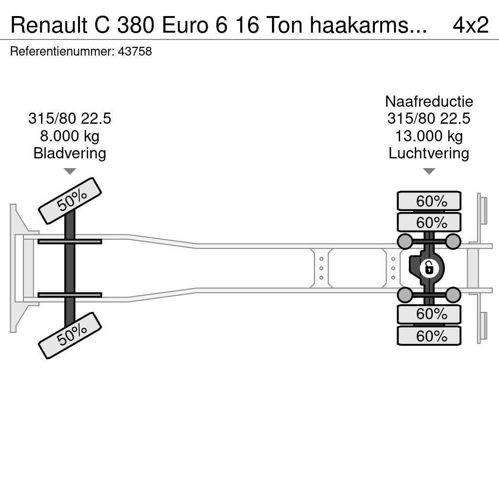 Renault C 380 Euro 6 16 Ton haakarmsysteem Kotalni prekucni tovornjaki