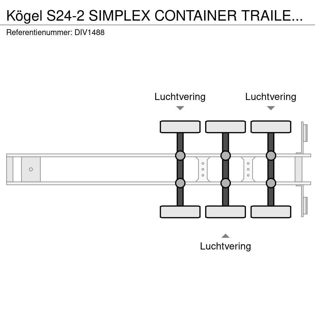 Kögel S24-2 SIMPLEX CONTAINER TRAILER (5 units) Kontejnerske polprikolice