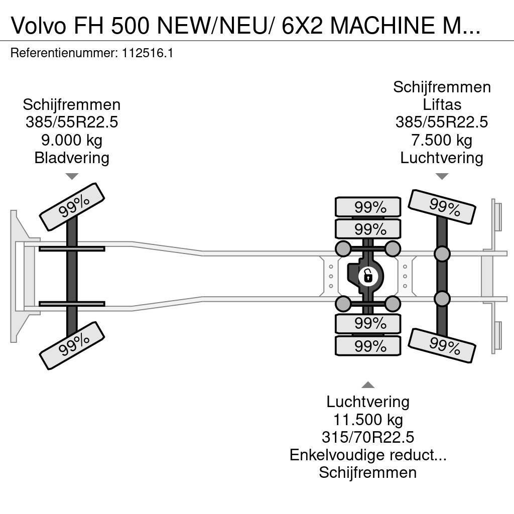 Volvo FH 500 NEW/NEU/ 6X2 MACHINE MASCHINEN TRANSPORT Avtotransporterji