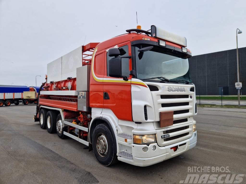 Scania R420 8x2/4 Hvidtved Larsen 12.500 L Combi Cleaner Vakuumski tovornjaki