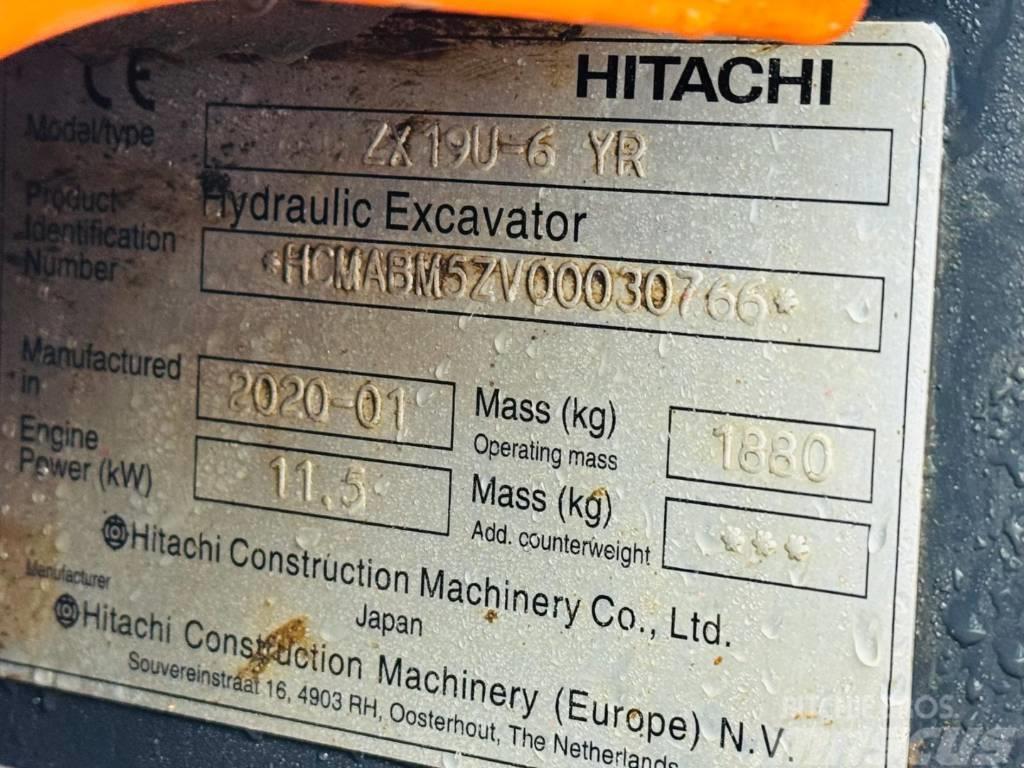 Hitachi ZX 19 U-6 YR Mini bagri <7t