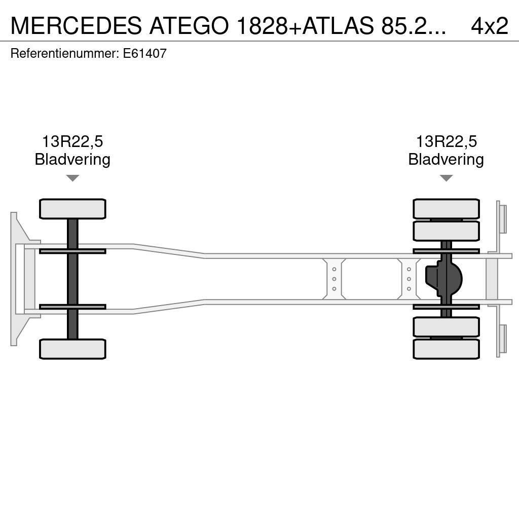 Mercedes-Benz ATEGO 1828+ATLAS 85.2+DALBY14T Kontejnerski tovornjaki