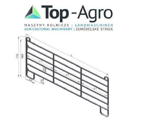 Top-Agro Partition wall door or panel HAP 240 NEW! Hranilnice živine