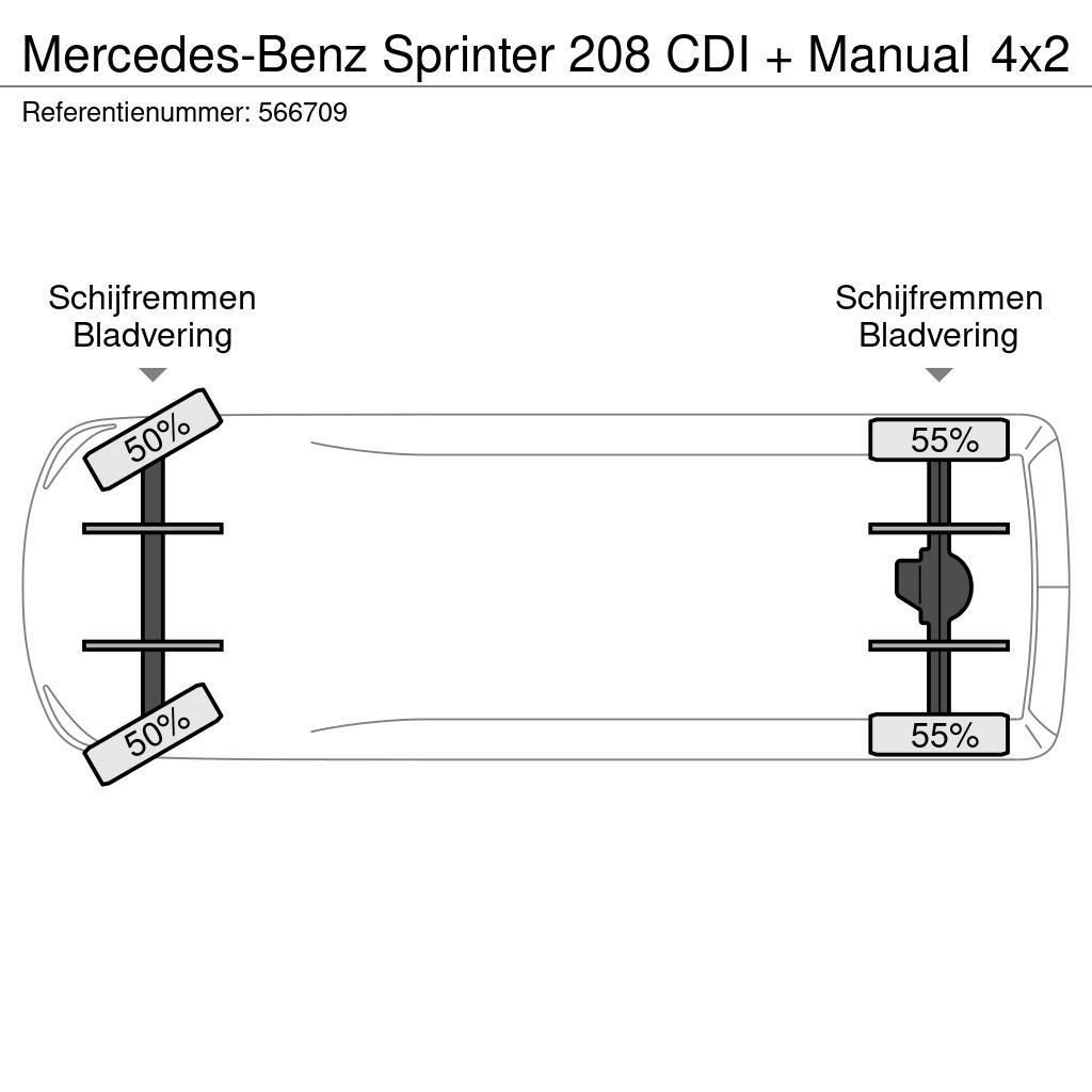 Mercedes-Benz Sprinter 208 CDI + Manual Zabojni kombi