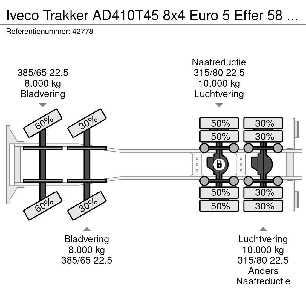 Iveco Trakker AD410T45 8x4 Euro 5 Effer 58 Tonmeter Rabljeni žerjavi za vsak teren