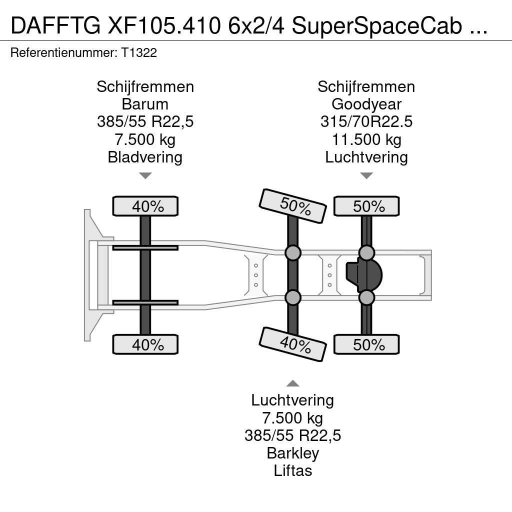 DAF FTG XF105.410 6x2/4 SuperSpaceCab Euro5 (T1322) Vlačilci