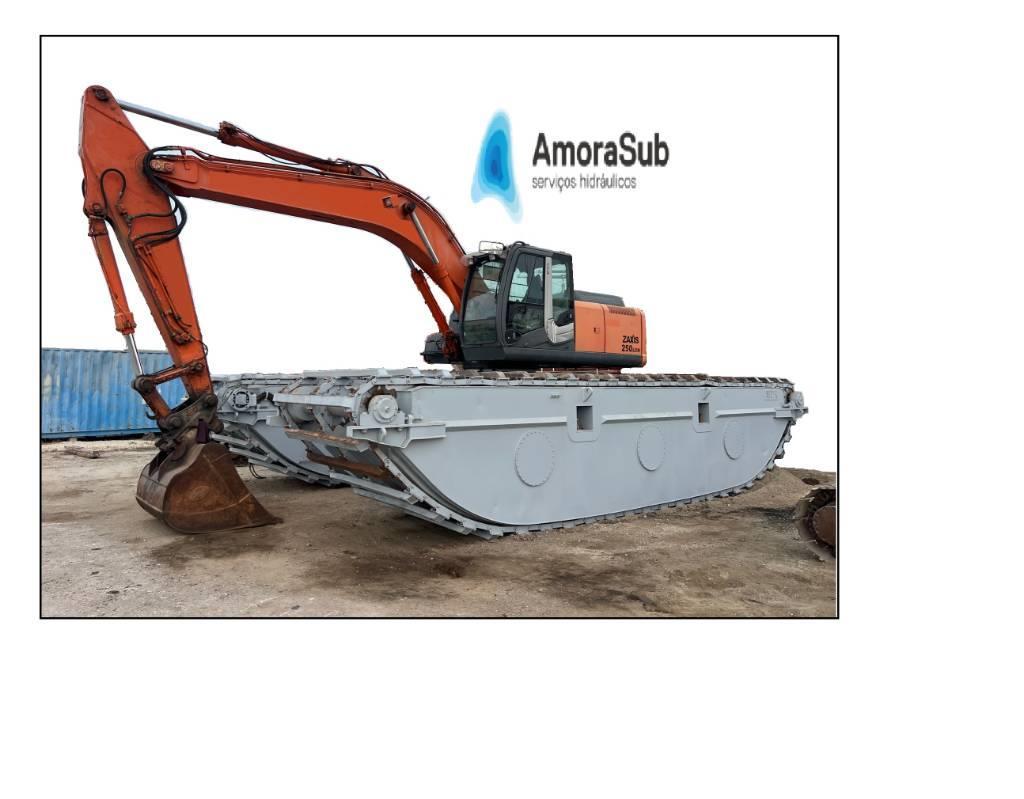  Amphibious Excavateur Hitachi 250 Long Reach 250 Amfibijski bagri
