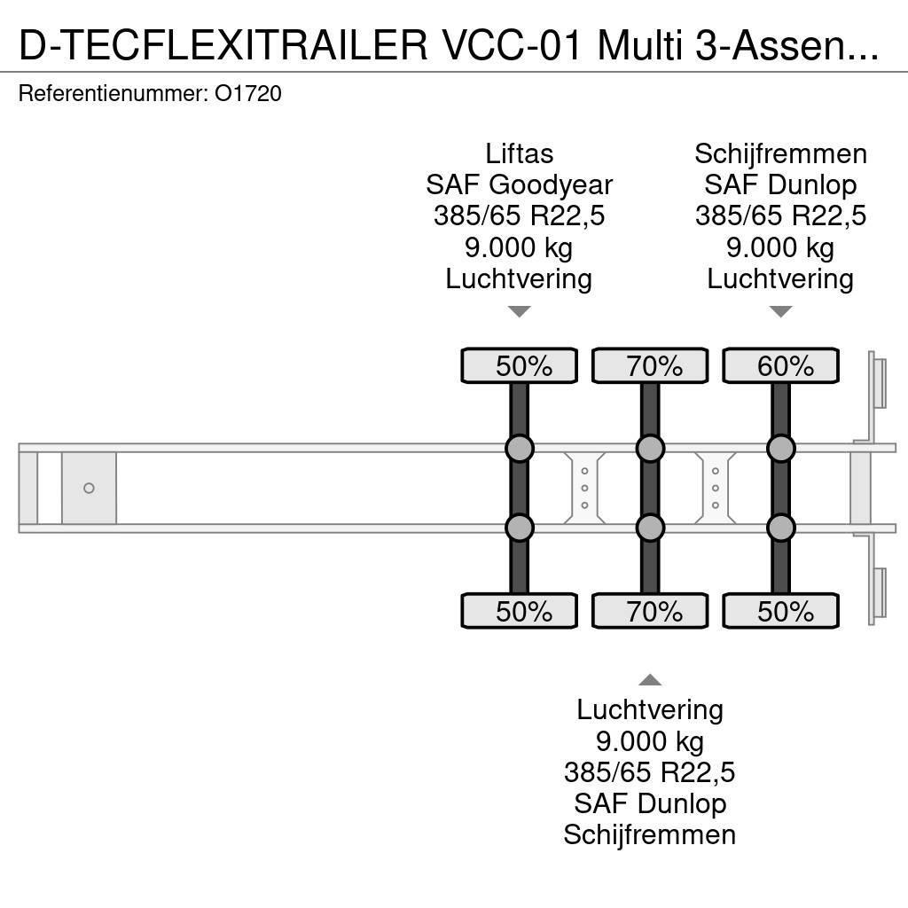 D-tec FLEXITRAILER VCC-01 Multi 3-Assen SAF - Schijfremm Kontejnerske polprikolice