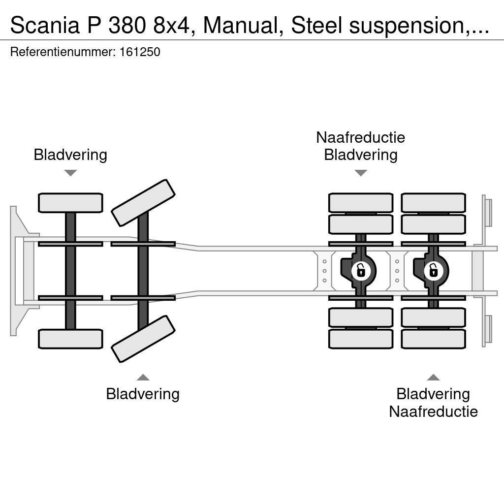 Scania P 380 8x4, Manual, Steel suspension, Liebherr, 9 M Avtomešalci za beton
