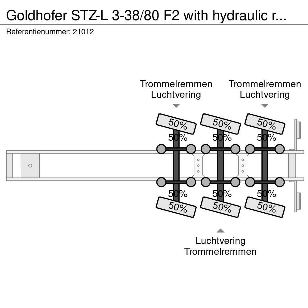 Goldhofer STZ-L 3-38/80 F2 with hydraulic ramps Nizko noseče polprikolice