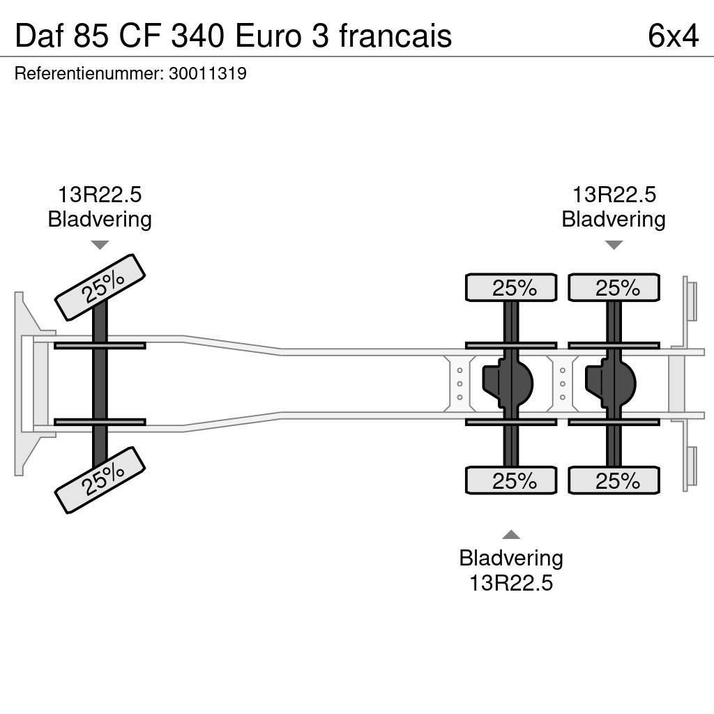 DAF 85 CF 340 Euro 3 francais Tovornjaki s kesonom/platojem