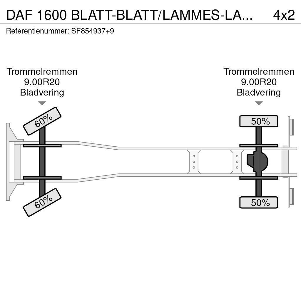 DAF 1600 BLATT-BLATT/LAMMES-LAMMES/SPRING-SPRING Tovornjaki s ponjavo
