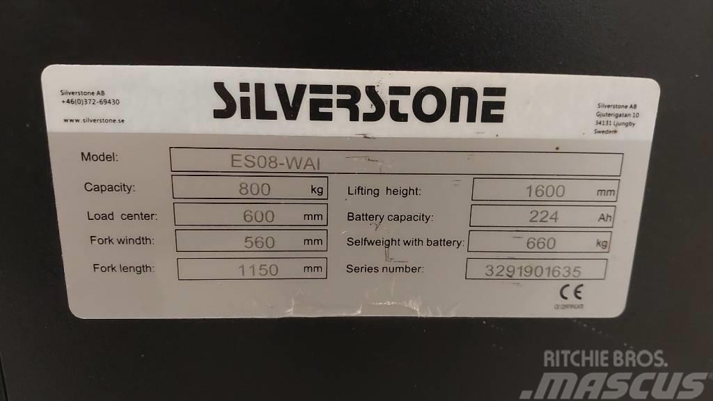 Silverstone ledestabler med initialløft 1,6 m løftehøyde Ročni električni viličar