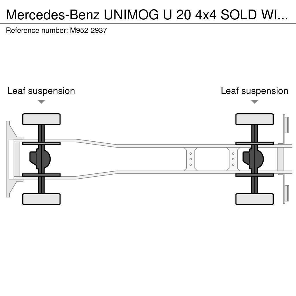 Mercedes-Benz UNIMOG U 20 4x4 SOLD WITHOUT SNOW PLOW & SPREADER Kiper tovornjaki
