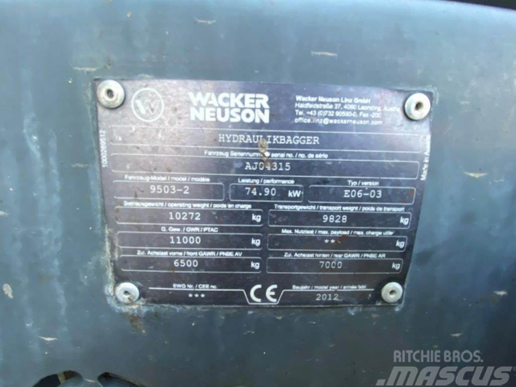 Wacker Neuson 9503-2 WD Mobilbagger Klima Löffel MS08 Bagri na kolesih