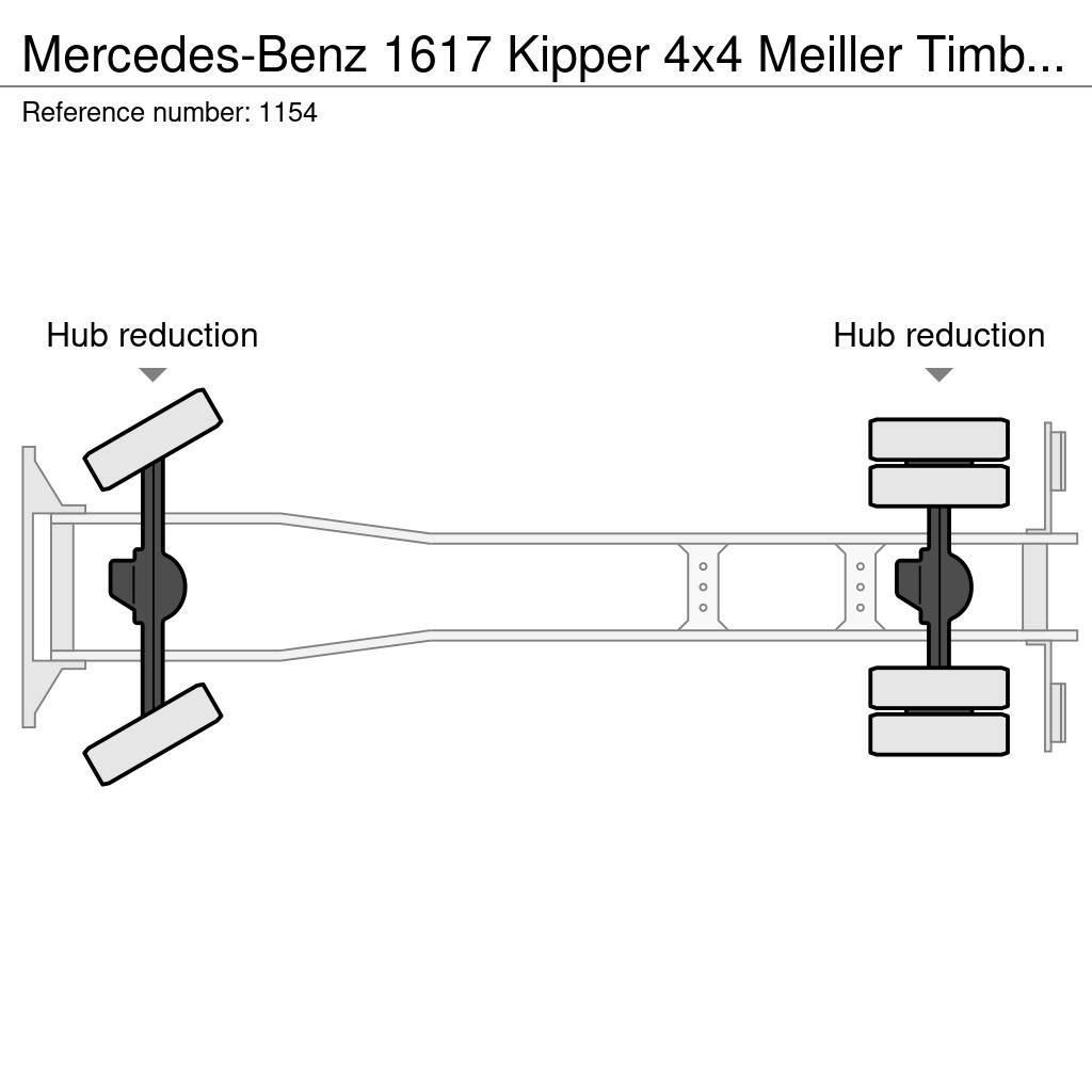 Mercedes-Benz 1617 Kipper 4x4 Meiller Timber Crane Big Axle Good Kiper tovornjaki