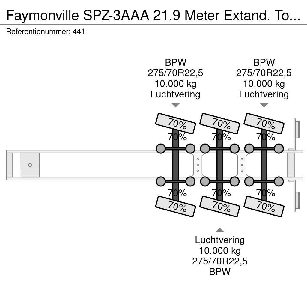 Faymonville SPZ-3AAA 21.9 Meter Extand. Total lenght: 35.5 met Plato/keson polprikolice