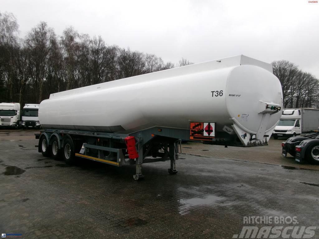  Crane Fruehauf Fuel tank alu 39 m3 / 1 comp + pump Polprikolice cisterne