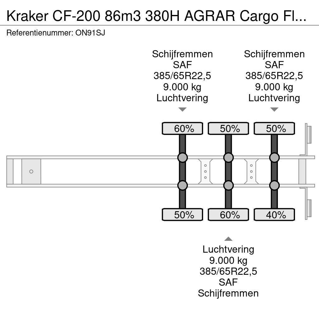 Kraker CF-200 86m3 380H AGRAR Cargo Floor Alcoa dura brig Tovorne pohodne polprikolice