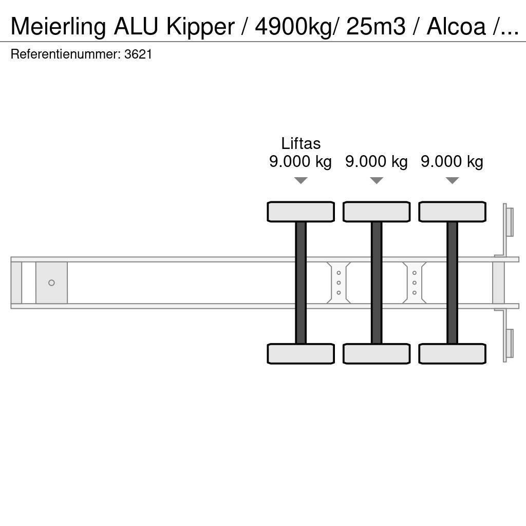 Meierling ALU Kipper / 4900kg/ 25m3 / Alcoa / APK 26-05-2024 Polprikolice prekucniki - kiper