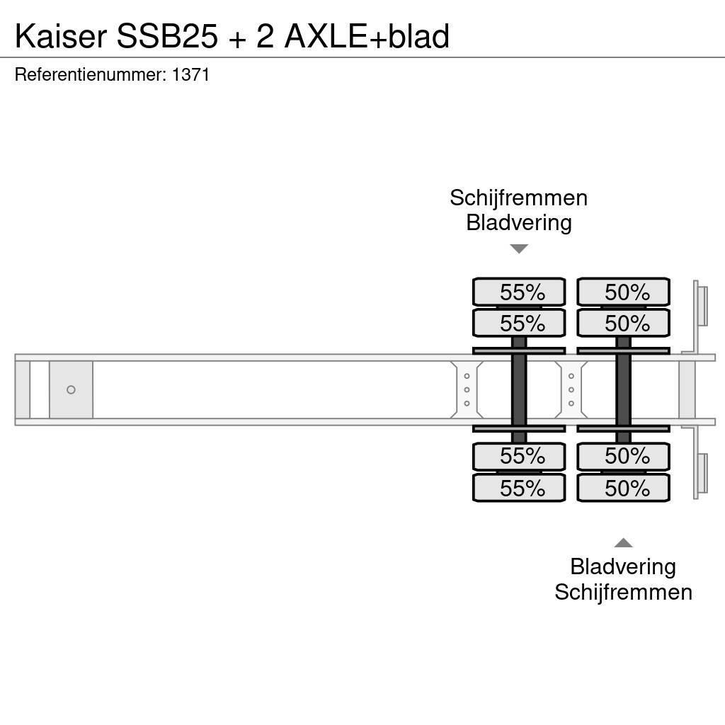Kaiser SSB25 + 2 AXLE+blad Nizko noseče polprikolice