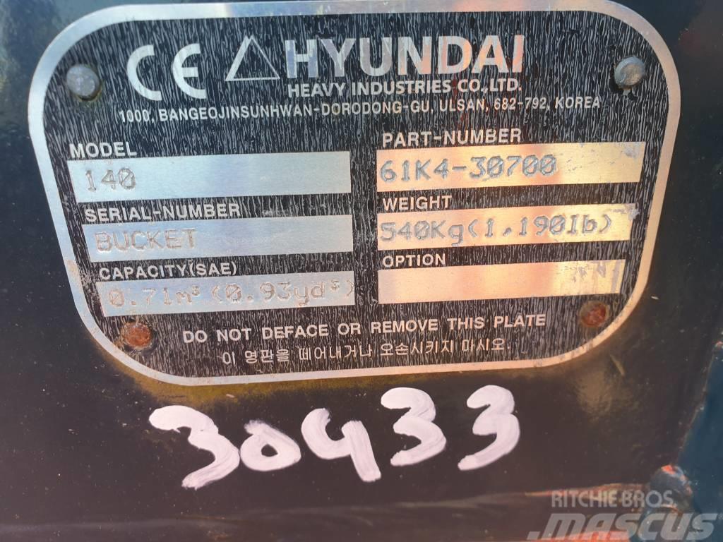 Hyundai Excavator Bucket, 61K4-30700, 140 Žlice