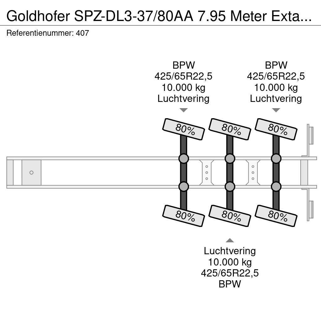 Goldhofer SPZ-DL3-37/80AA 7.95 Meter Extandable Powersteerin Plato/keson polprikolice