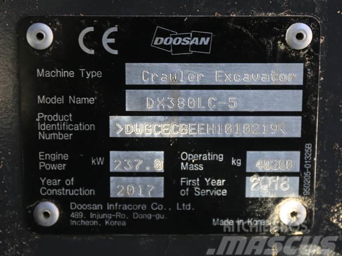 Doosan DX380LC-5 Bagri goseničarji
