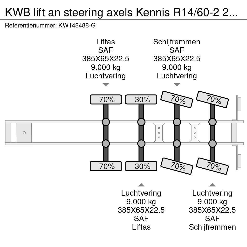  Kwb lift an steering axels Kennis R14/60-2 2015 Plato/keson polprikolice