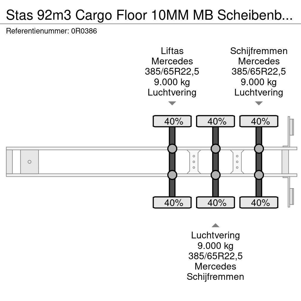 Stas 92m3 Cargo Floor 10MM MB Scheibenbremsen Liftachse Tovorne pohodne polprikolice