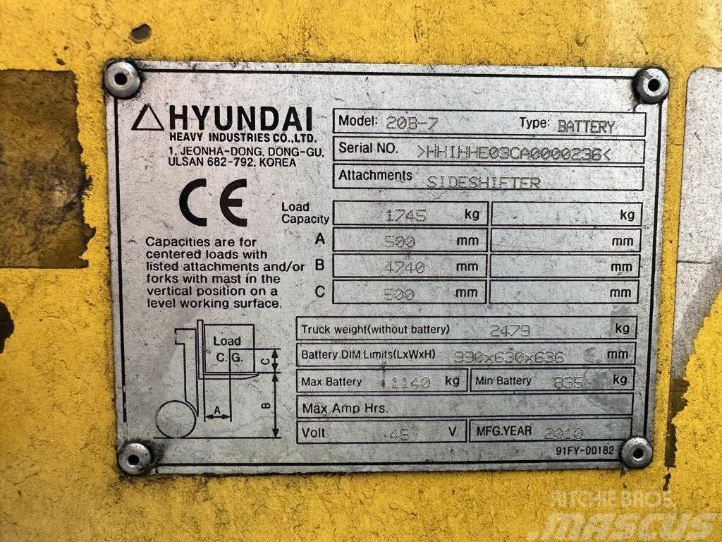 Hyundai 20 B 7 Električni viličarji
