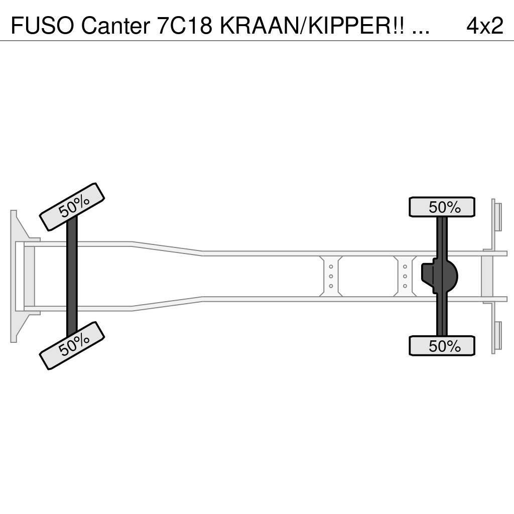 Fuso Canter 7C18 KRAAN/KIPPER!! EURO6!! Rabljeni žerjavi za vsak teren