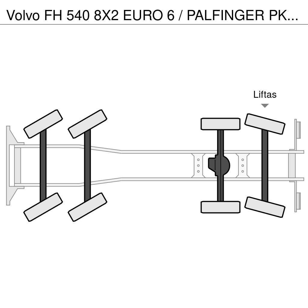 Volvo FH 540 8X2 EURO 6 / PALFINGER PK 92002 KRAAN + FLY Rabljeni žerjavi za vsak teren
