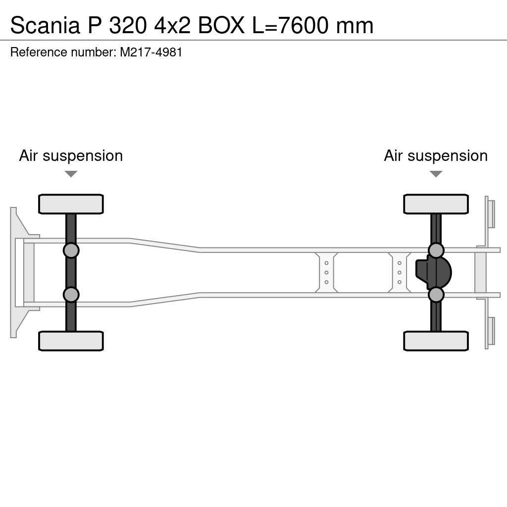 Scania P 320 4x2 BOX L=7600 mm Tovornjaki zabojniki
