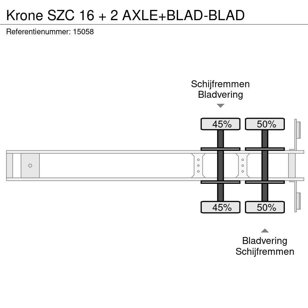 Krone SZC 16 + 2 AXLE+BLAD-BLAD Kontejnerske polprikolice