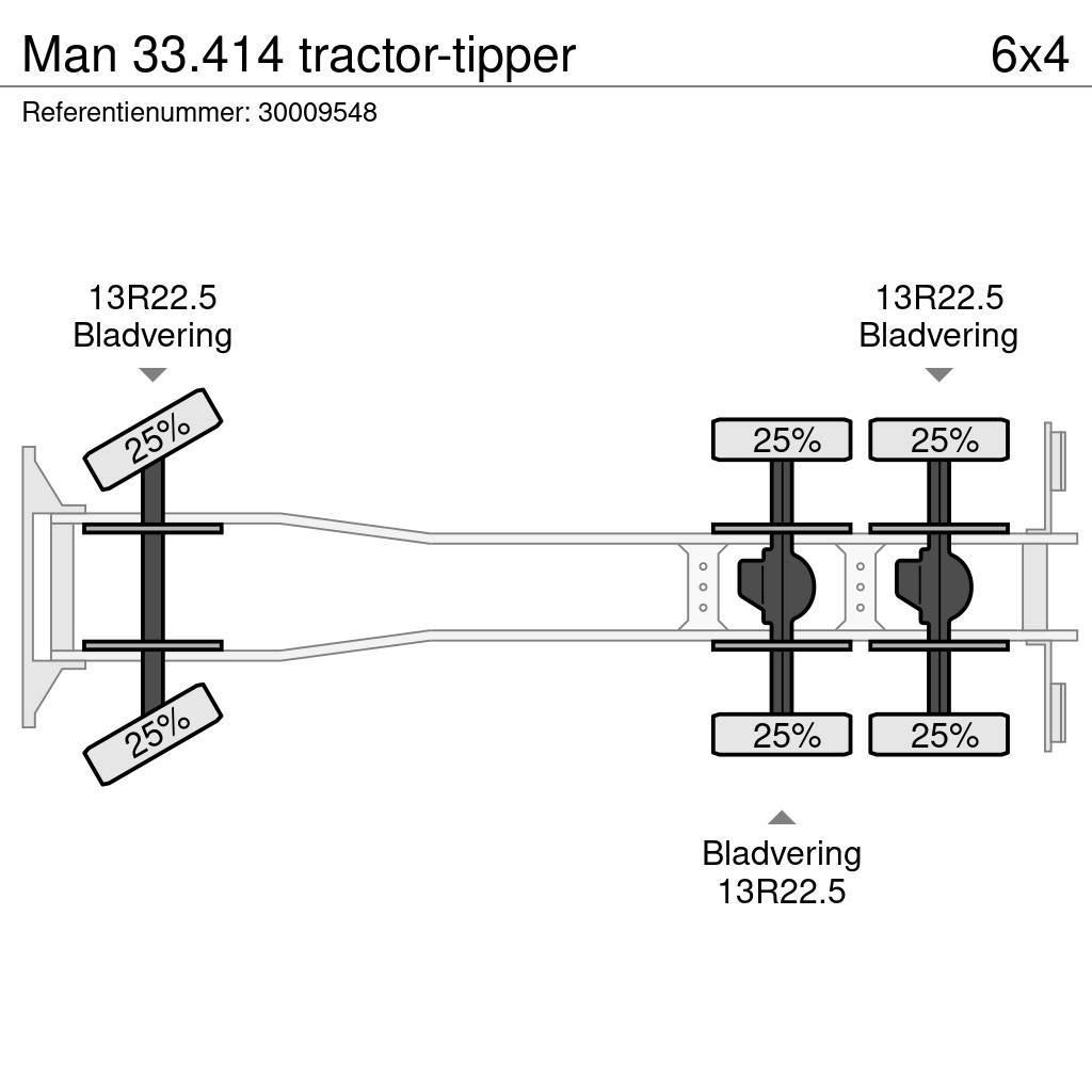 MAN 33.414 tractor-tipper Kiper tovornjaki