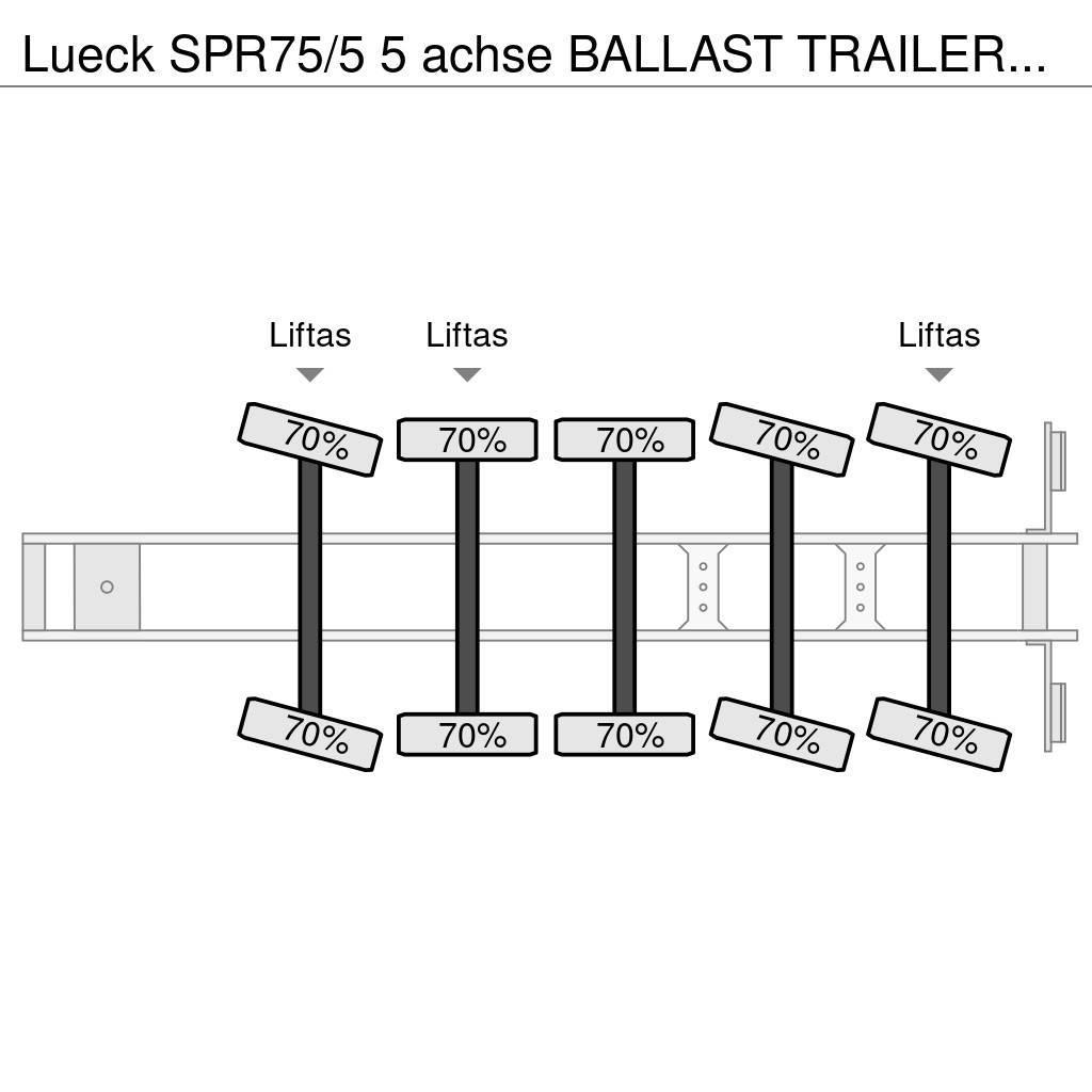 Lueck SPR75/5  5 achse BALLAST TRAILER 3x STEERAXLE!! Plato/keson polprikolice