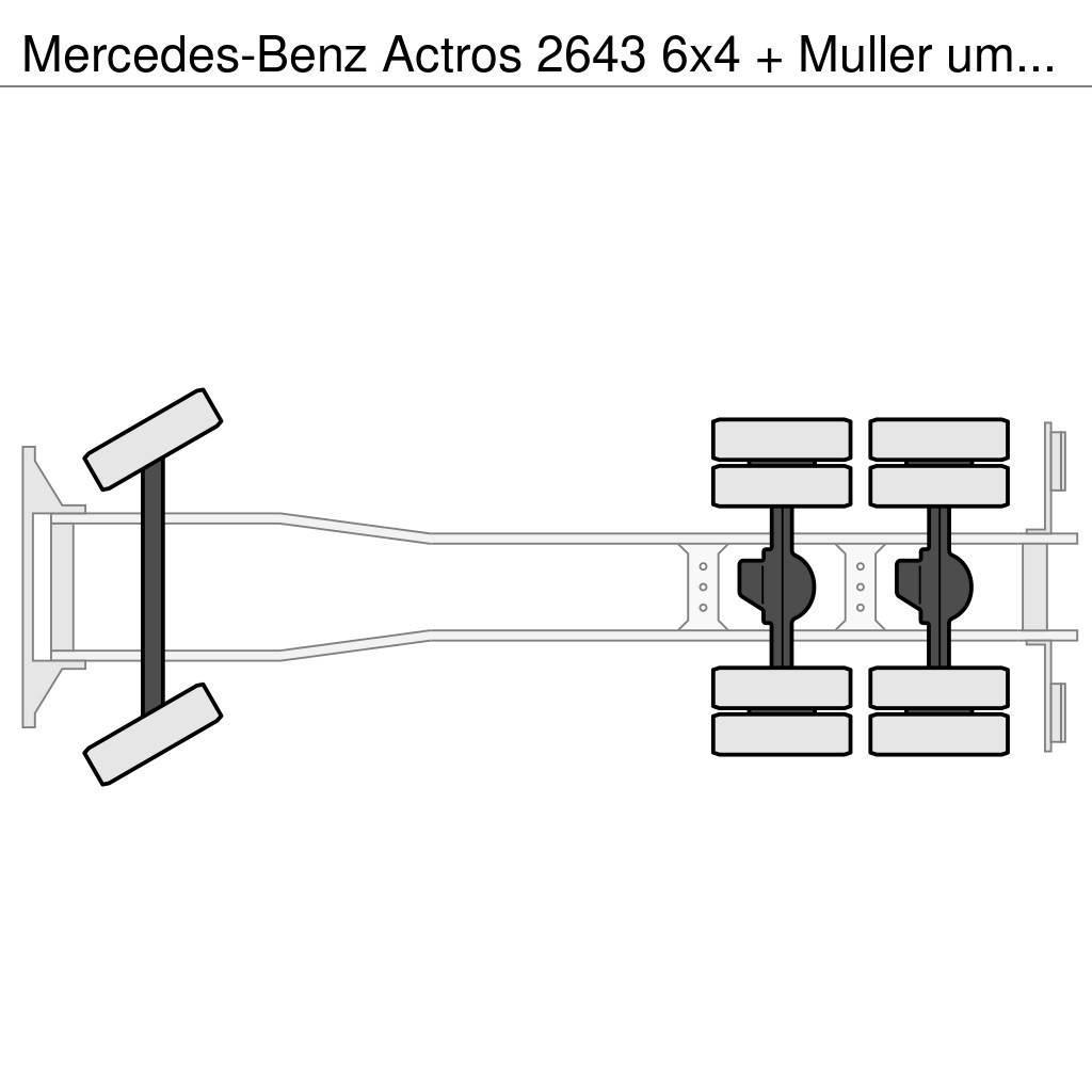 Mercedes-Benz Actros 2643 6x4 + Muller umwelttechniek aufbau Vakuumski tovornjaki