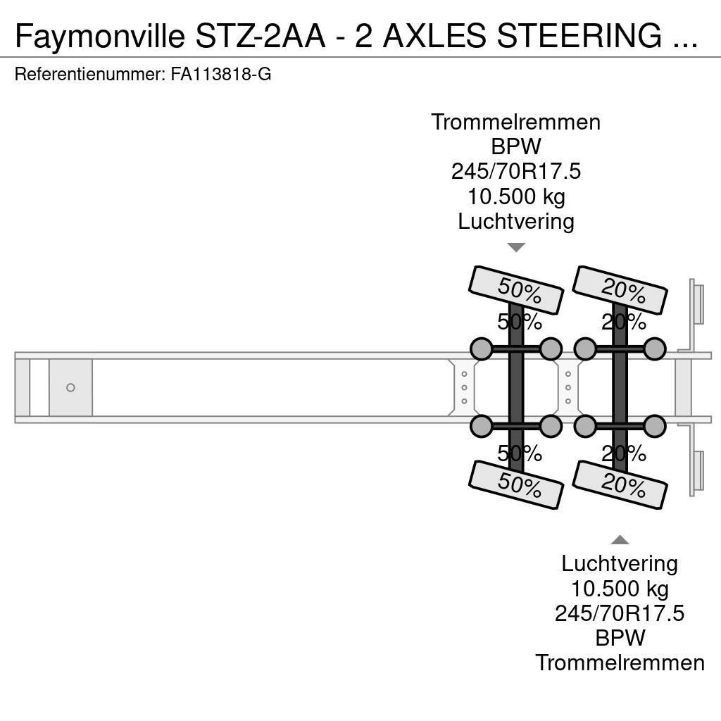 Faymonville STZ-2AA - 2 AXLES STEERING - BED: 7,40 + 3,55 METE Nizko noseče polprikolice