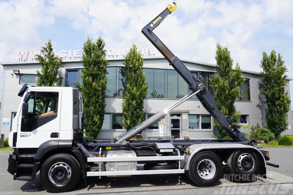 Iveco Stralis 360 E6 6×2 / MARREL 20t hooklift Kotalni prekucni tovornjaki