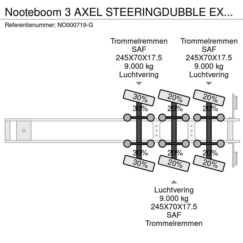 Nooteboom 3 AXEL STEERINGDUBBLE EXTENDABLE 2 X 5,5 METER Nizko noseče polprikolice