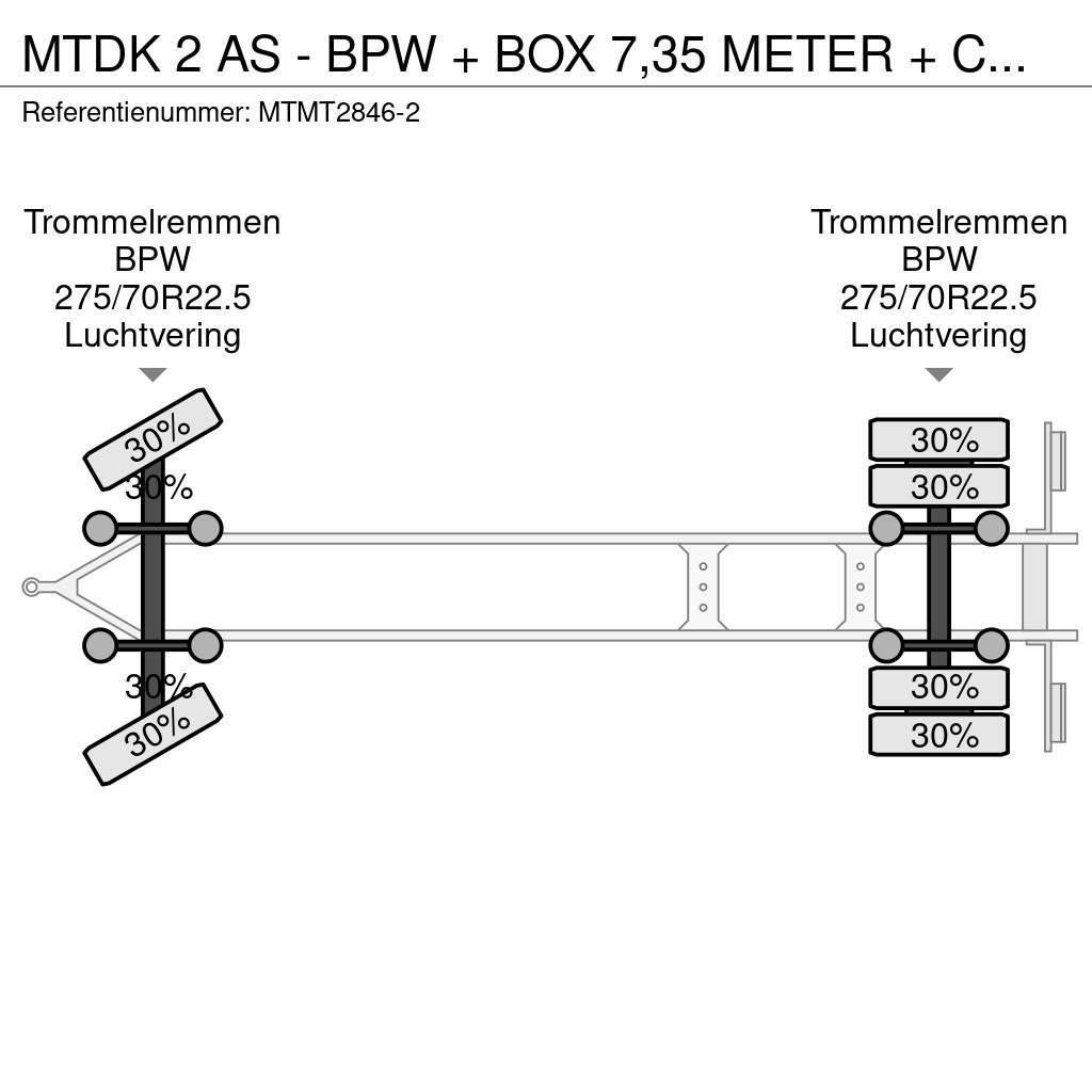  MTDK 2 AS - BPW + BOX 7,35 METER + CARGOLIFT ZEPRO Prikolice zabojniki