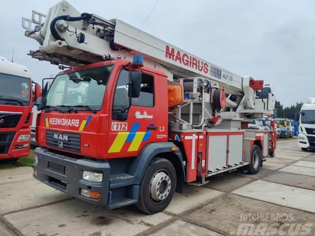 MAN 18.284 Magirus Hoogwerker / Firetruck / Ladderwage Gasilska vozila