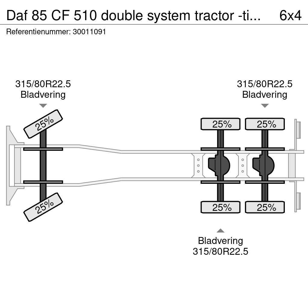 DAF 85 CF 510 double system tractor -tipper Kontejnerski tovornjaki