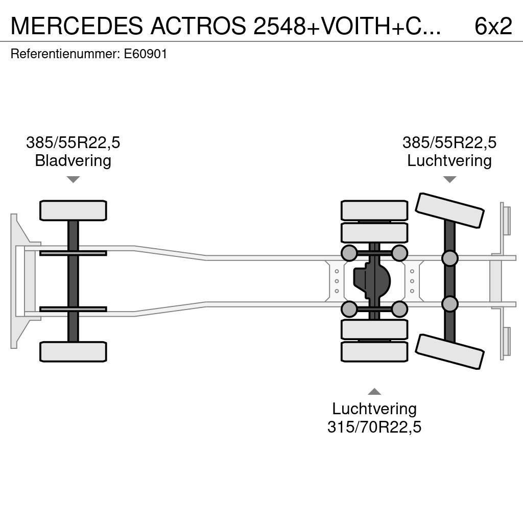 Mercedes-Benz ACTROS 2548+VOITH+CHARIOT EMBARQUER Tovornjaki s ponjavo