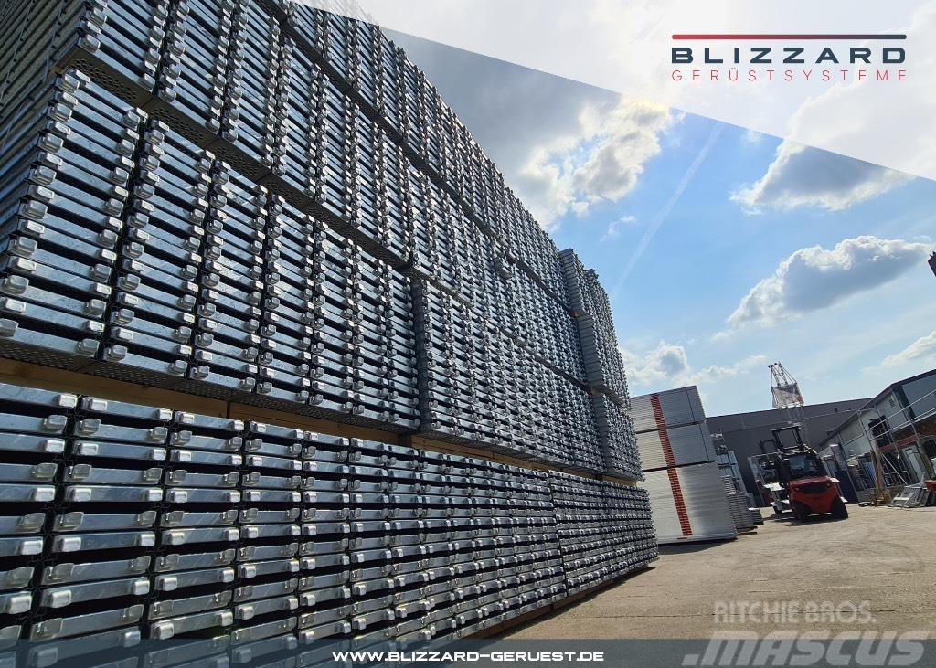  163 m² neues Fassadengerüst mit Stahlböden Blizzar Gradbeni odri