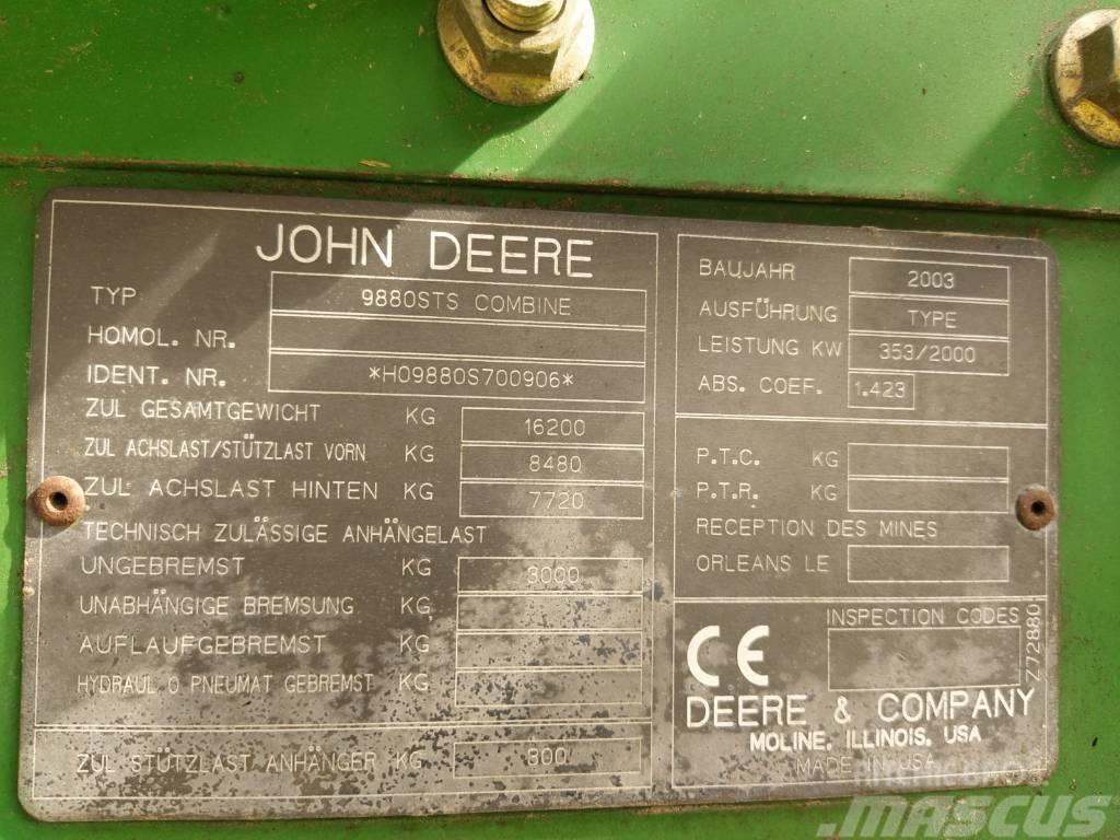 John Deere 9880 STS Kombajni